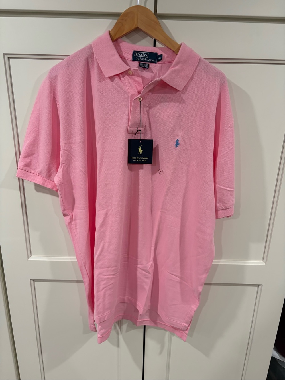 Ralph Lauren Men’s Light Pink Polo Shirt with Embroidered Pony
